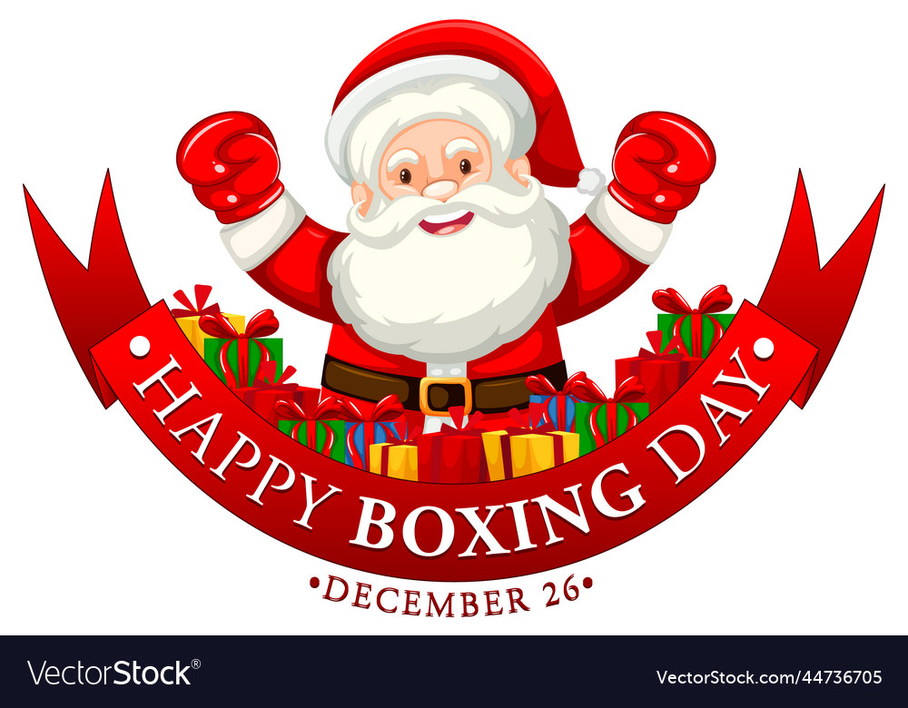 Happy boxing day banner design Royalty Free Vector Image