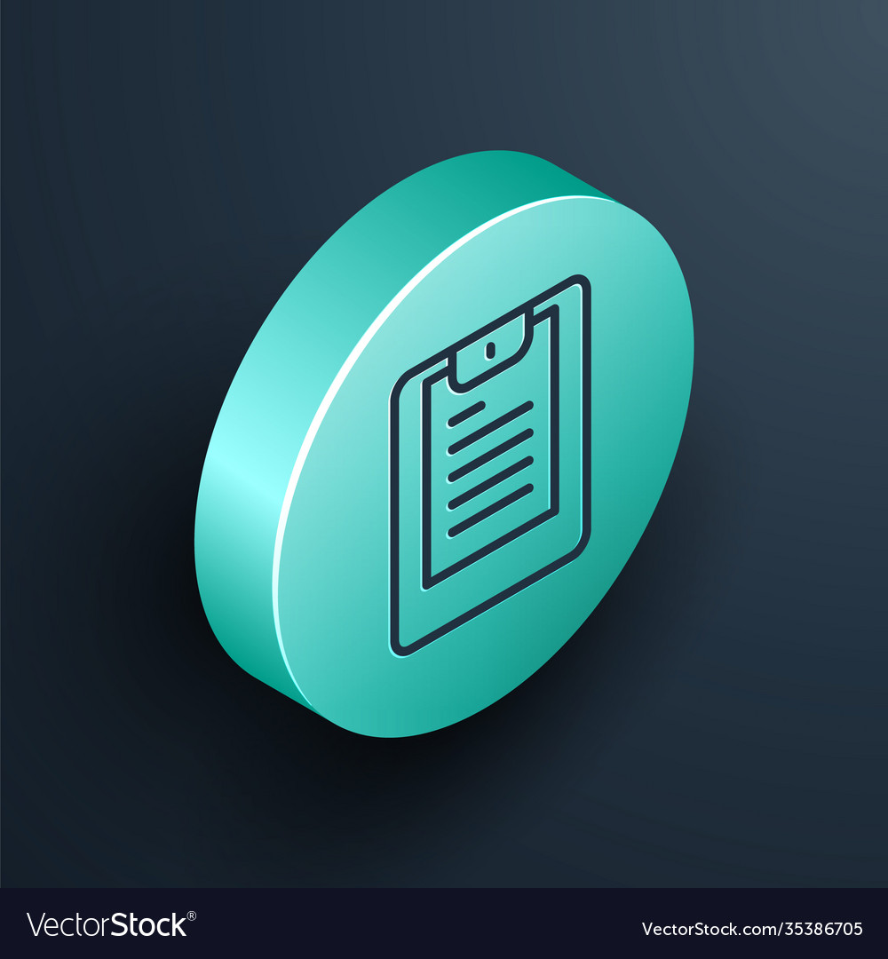 Isometric line server data report icon isolated vector image Isometric line server data report icon isolated