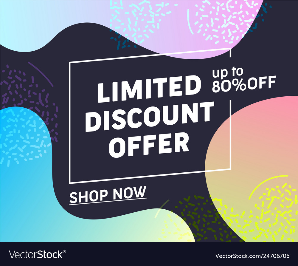 Limited discount offer typography banner