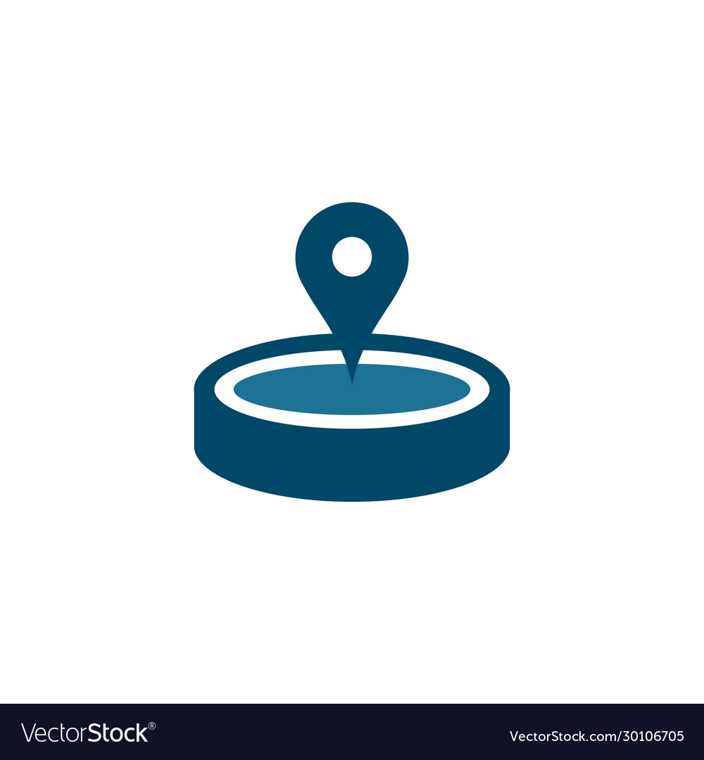 Location pointer icon logo design template