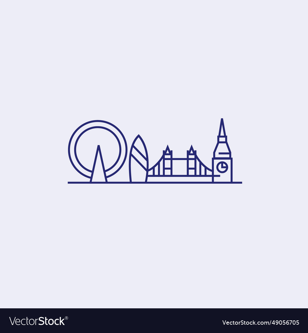 London city skyline logo Royalty Free Vector Image