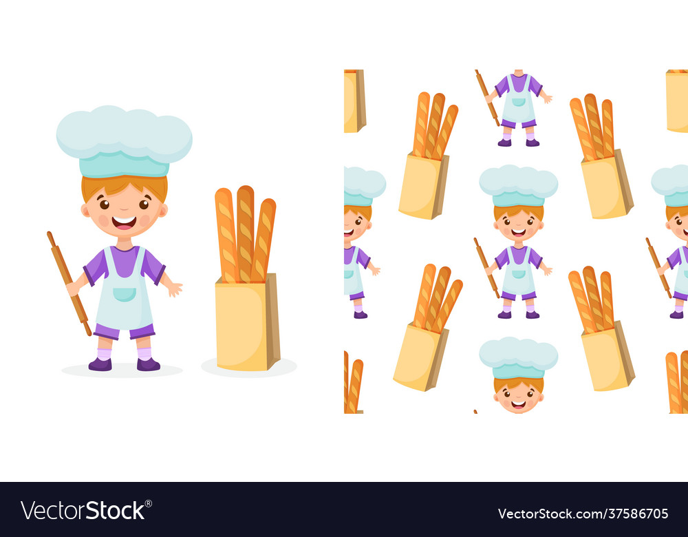 Pattern chef isolated background vector image Pattern chef isolated background