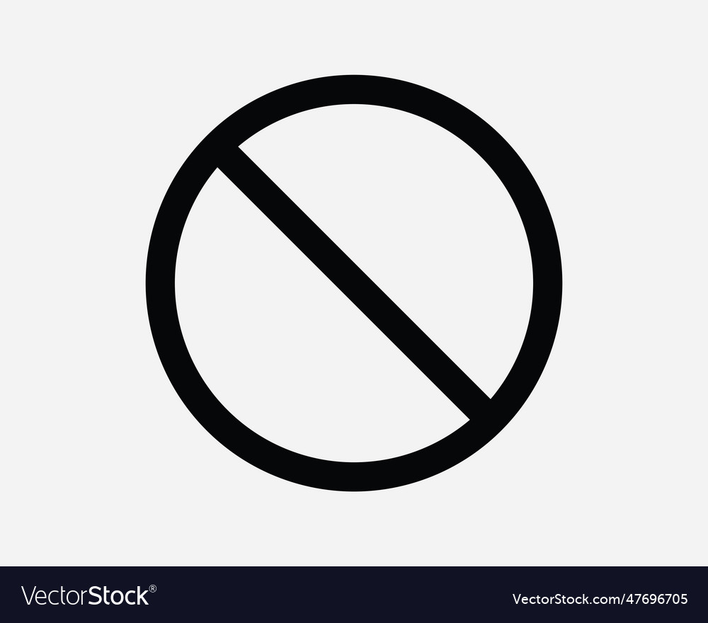 Restriction circle round icon symbol sign ban stop