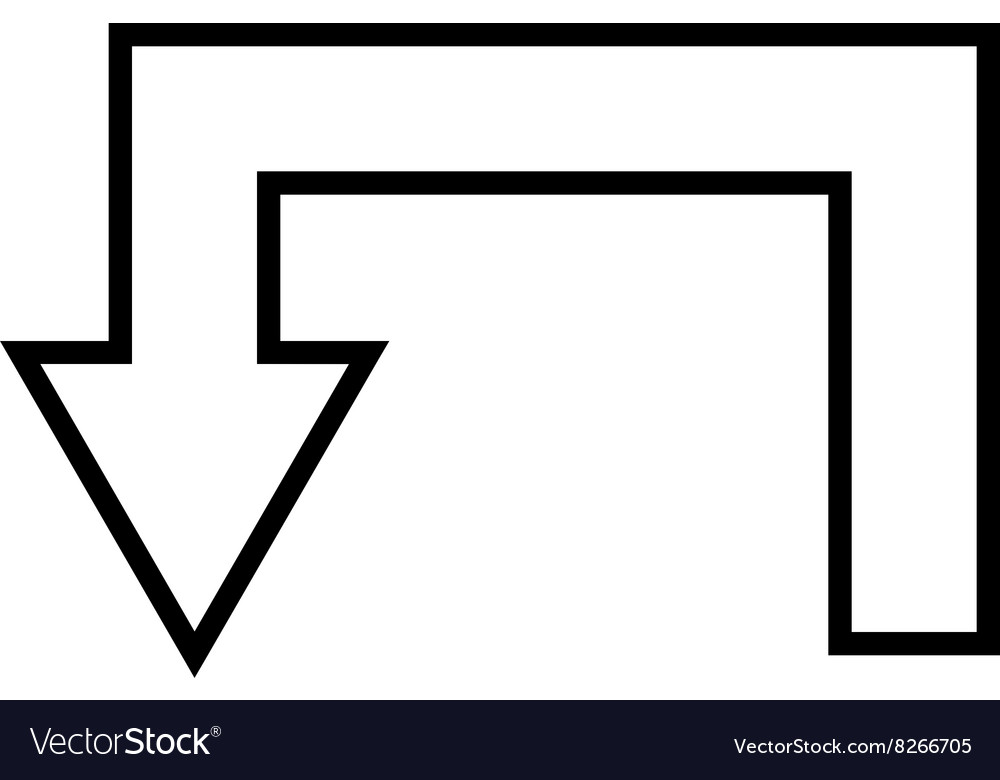 Return arrow stroke icon