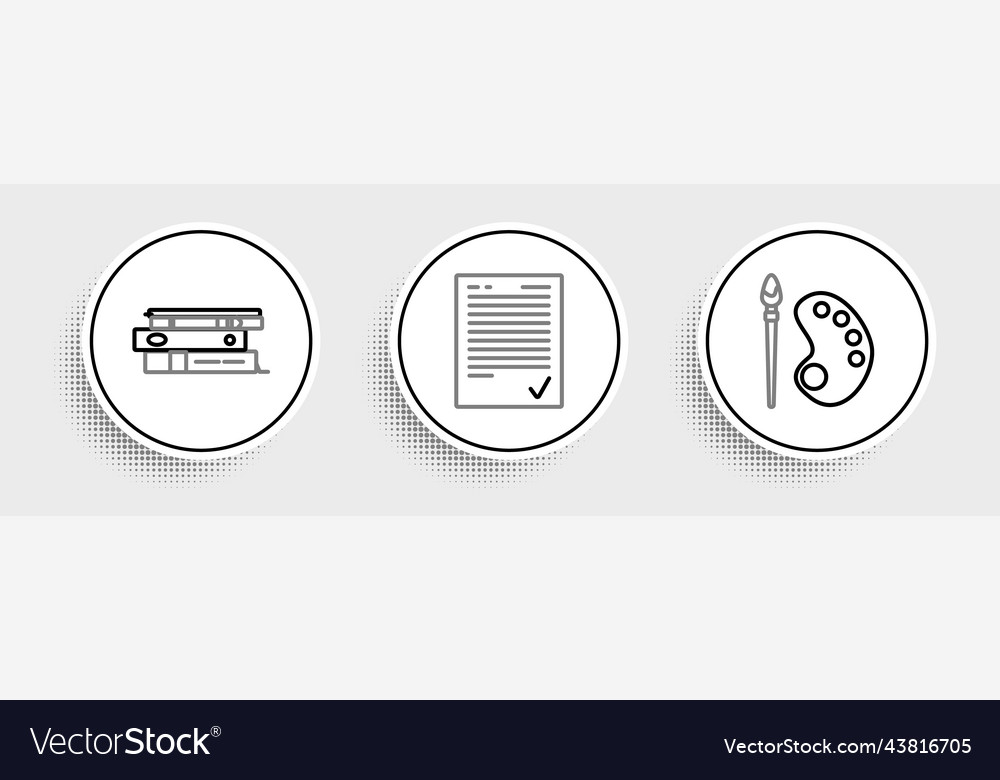 Linienlackpinsel mit Palette Büroordner einstellen