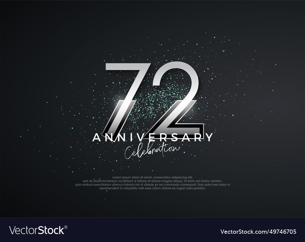 Simple and elegant numbers 72nd anniversary