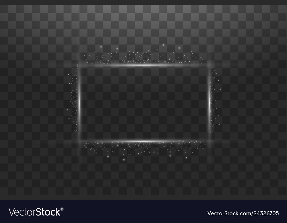 White frame with lights effects shining luxury vector image White frame with lights effects shining luxury