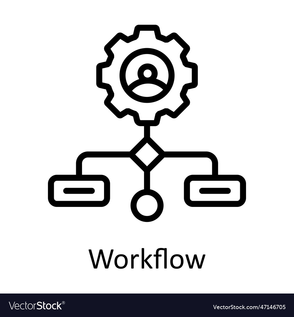 Workflow outline icon design
