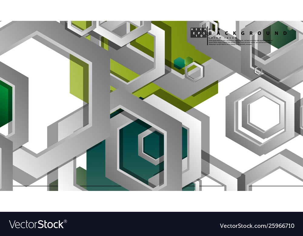 Abstract geometric background with hexagons vector image Abstract geometric background with hexagons