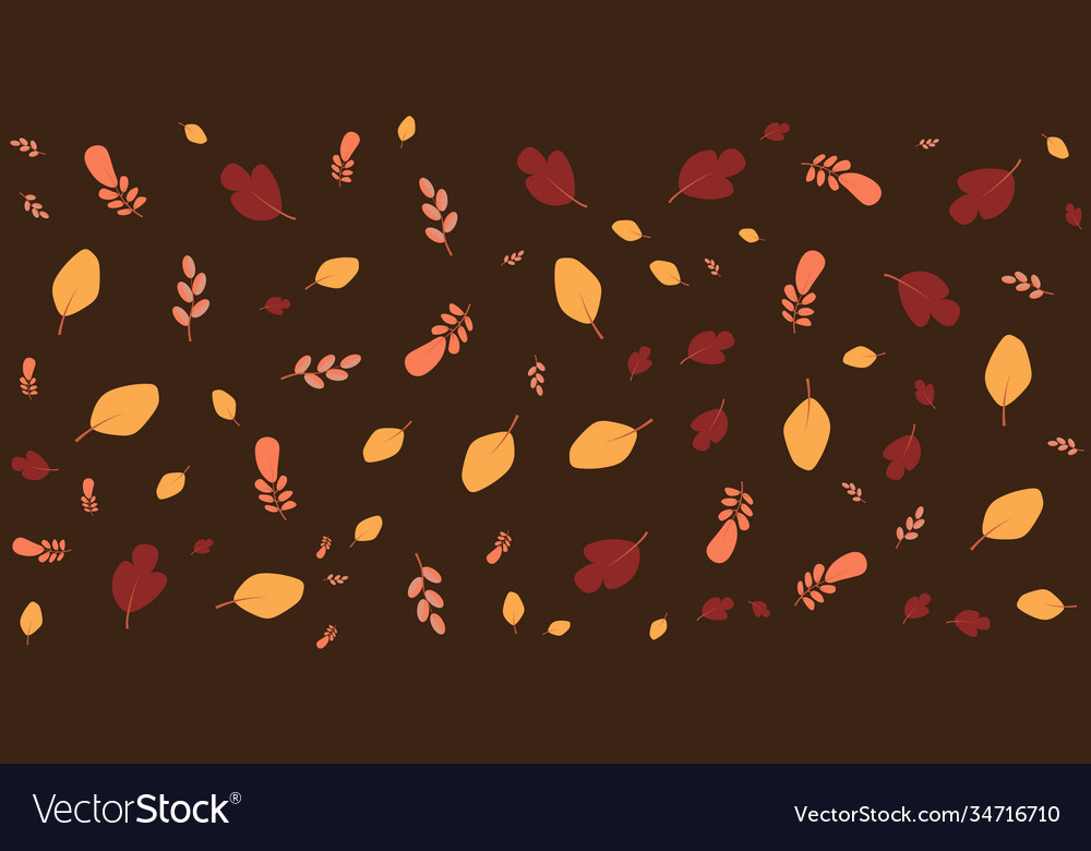 Autumn leaves seamless pattern background hello Vector Image Autumn leaves seamless pattern background hello