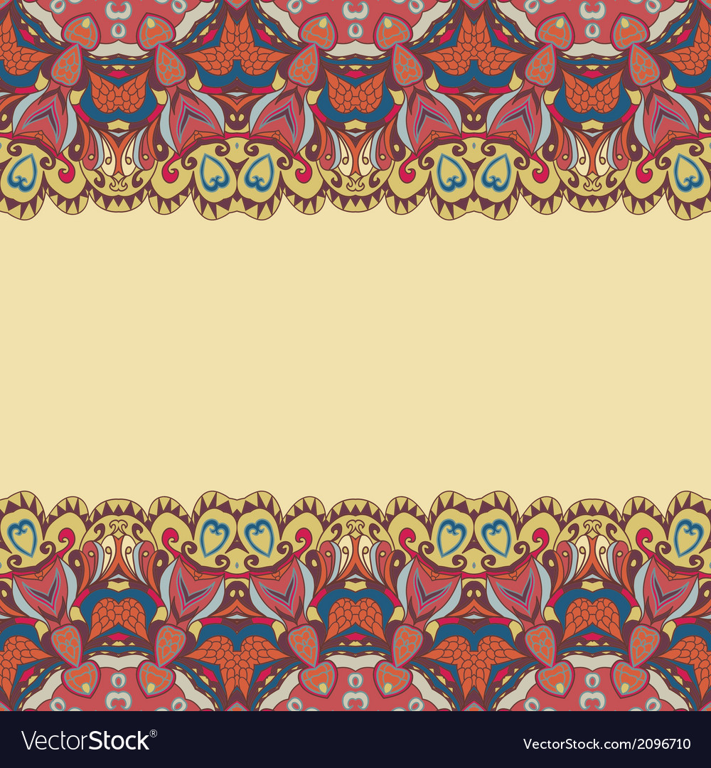 Border with abstract hand-drawn pattern Royalty Free Vector