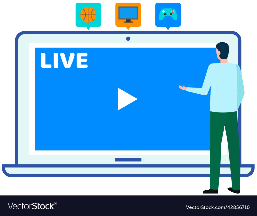 Broadcast program for electronic devices vector image Broadcast program for electronic devices