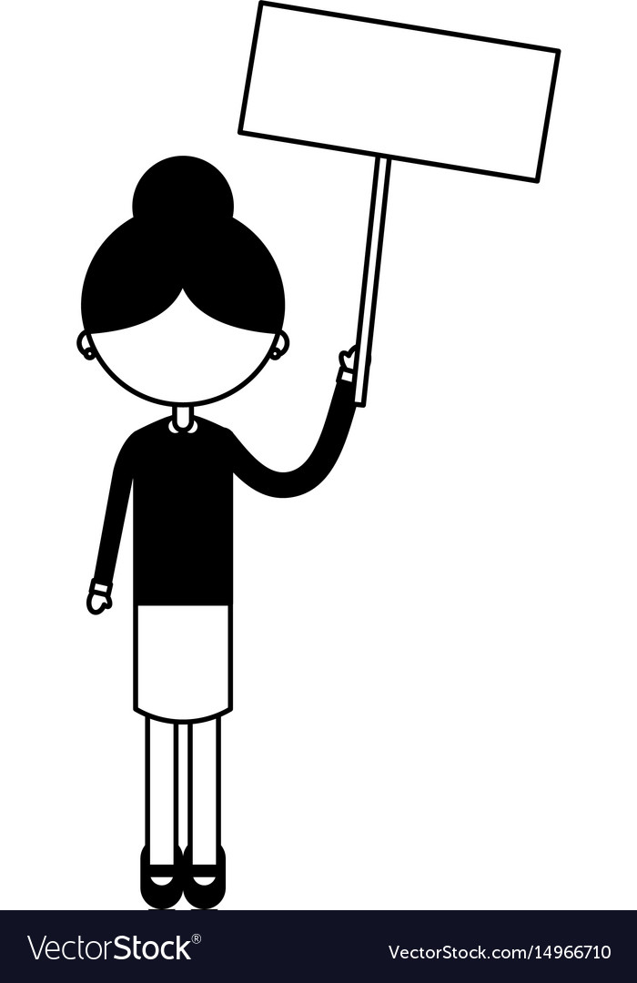 Cute grandmother with protest label avatar