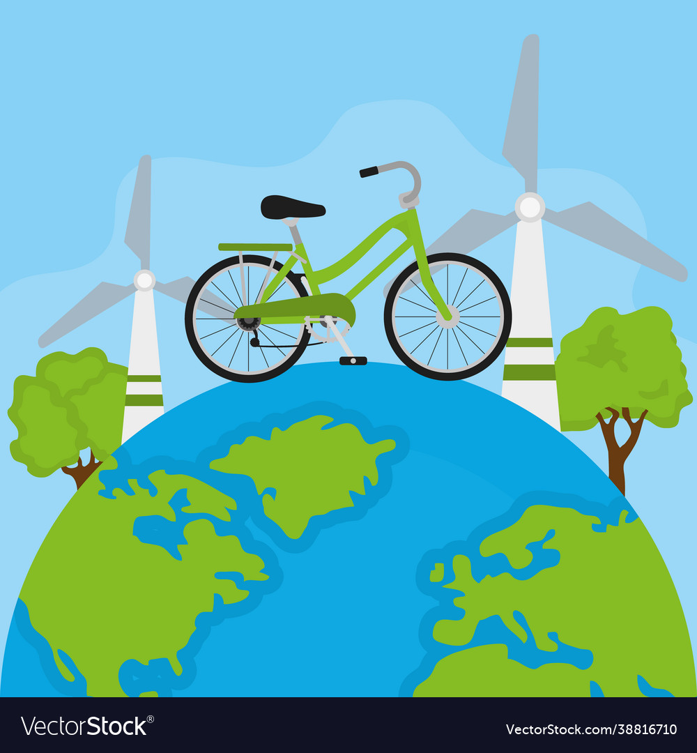 Eco earth planet Royalty Free Vector Image - VectorStock