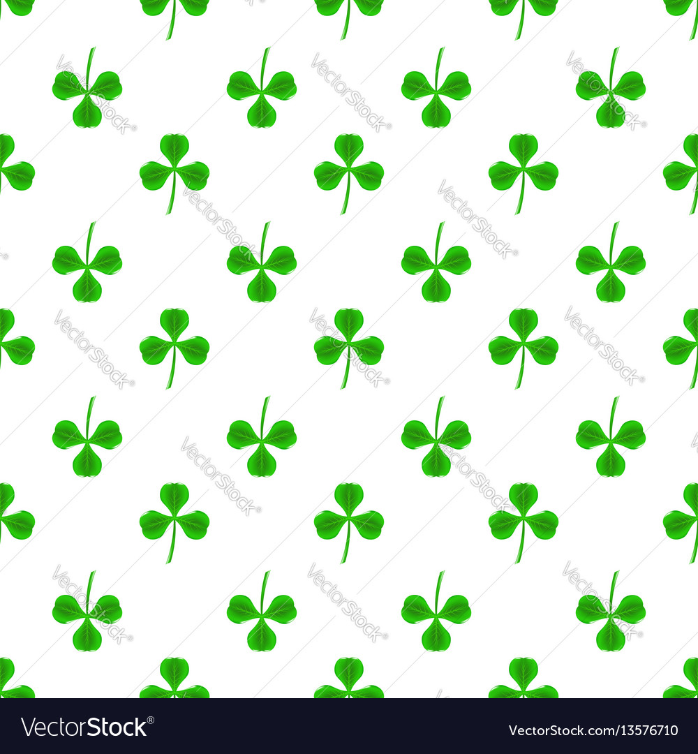 Green Clover Pattern - Shamrock Background