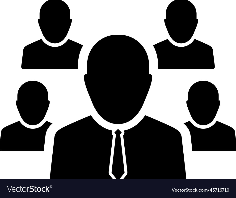 Hierarchy team building icon black graphics