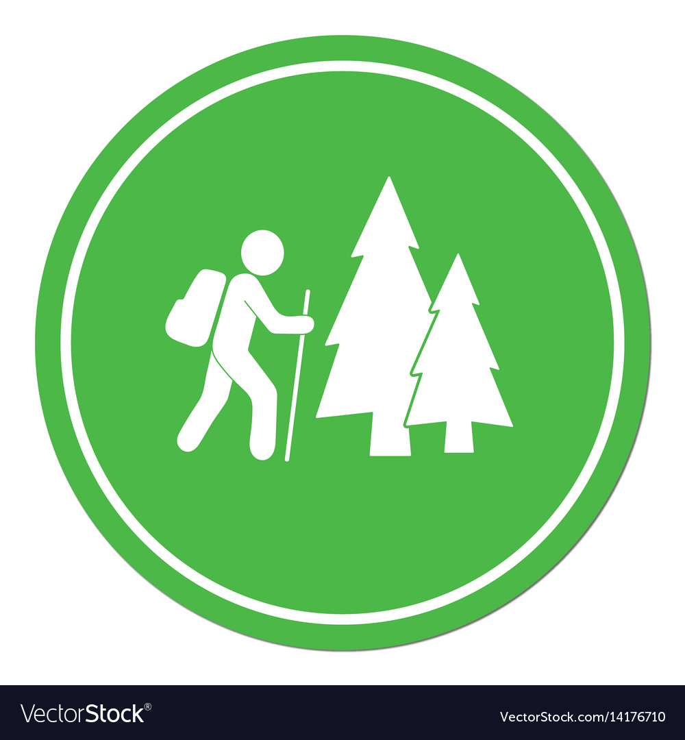 Hiking icon Royalty Free Vector Image VectorStock