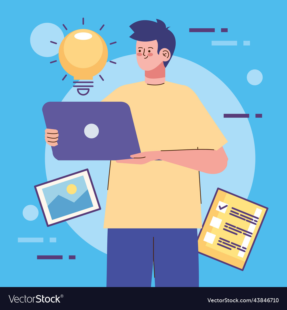 Man with laptop