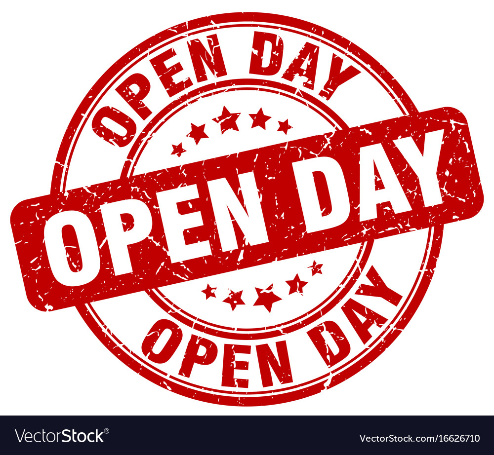 Open day stamp Royalty Free Vector Image - VectorStock