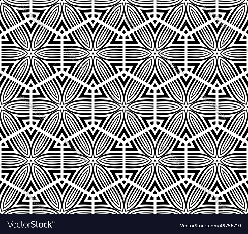 Seamless hexagons pattern