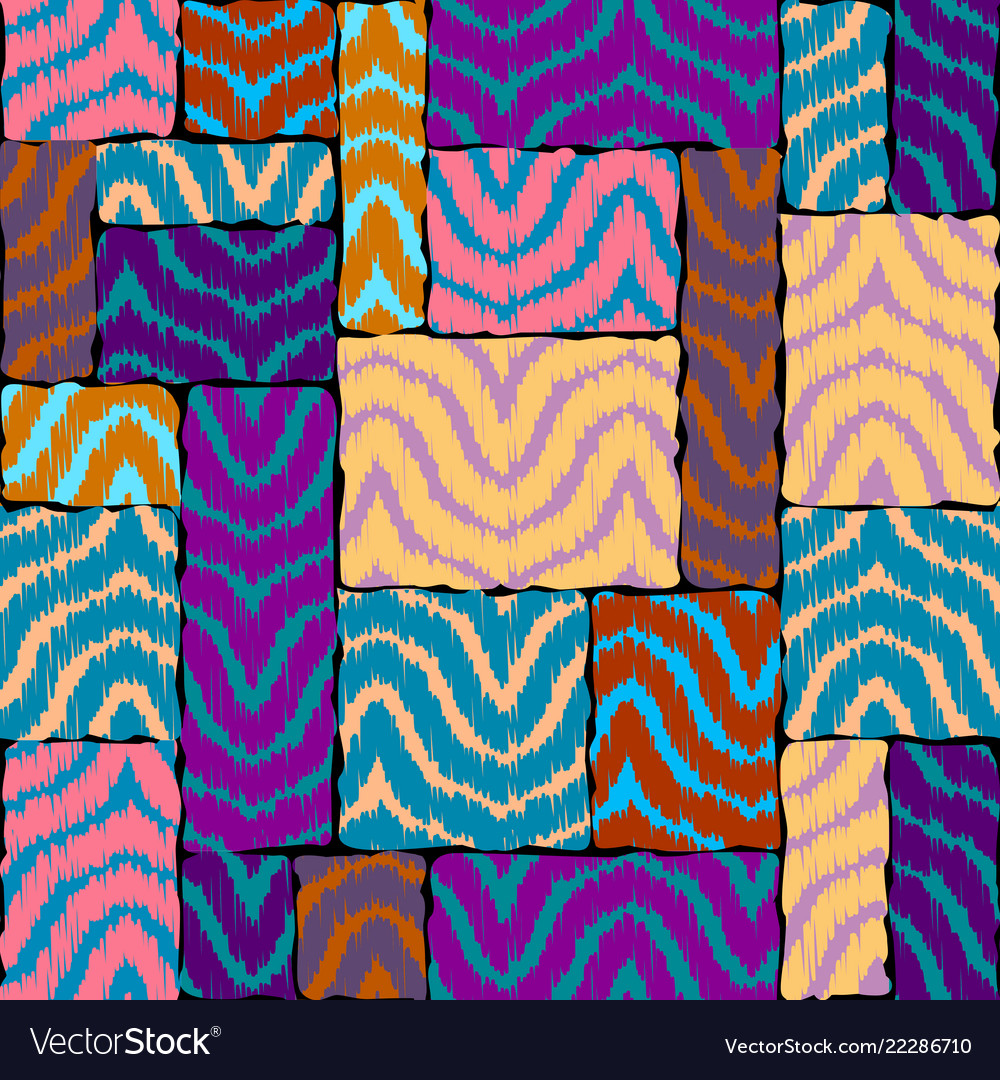 Seamless square pattern abstract color vector image Seamless square pattern abstract color