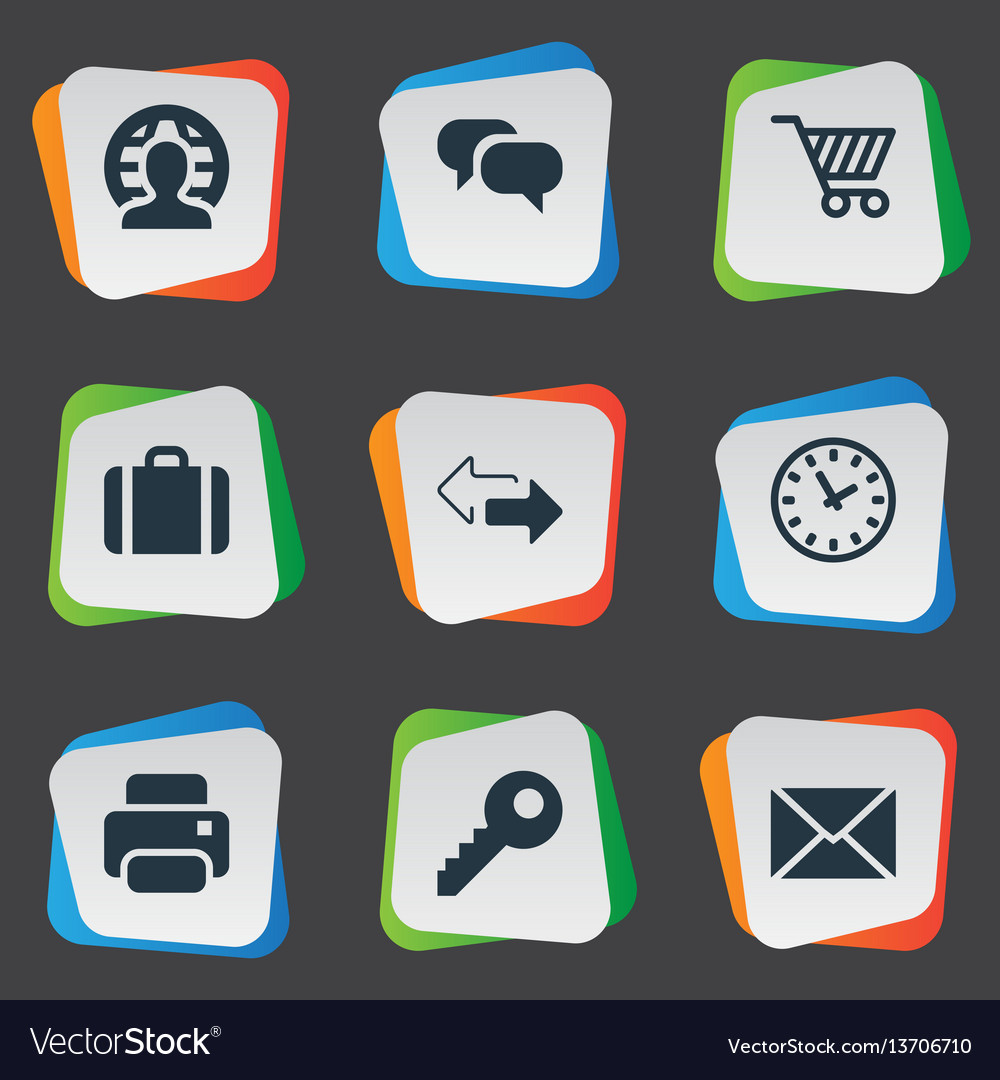 Set of simple b2b icons