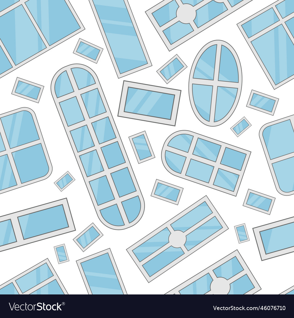 Windows seamless pattern with frames vector image Windows seamless pattern with frames