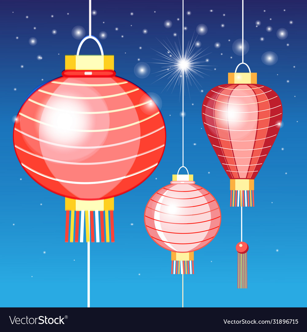 Chinese lanterns Royalty Free Vector Image - VectorStock