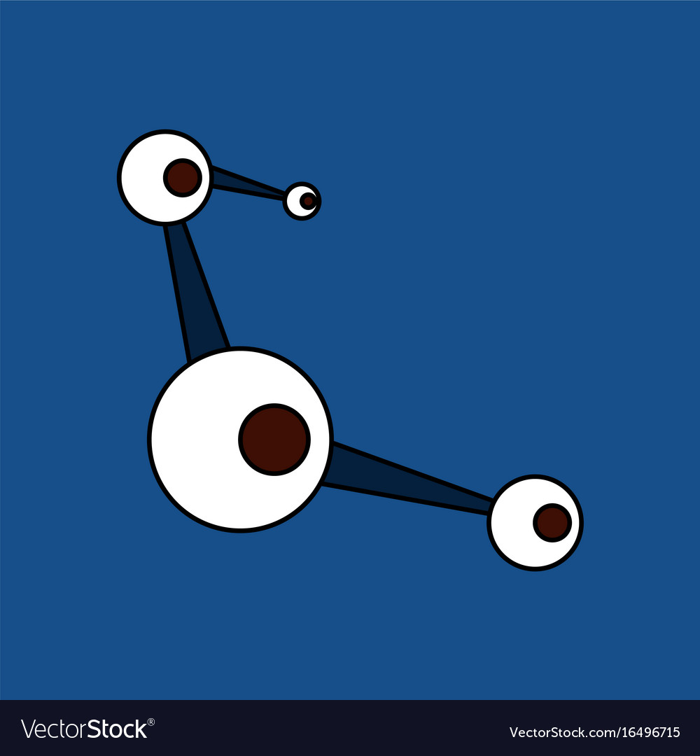 Flat icon design collection molecules scheme