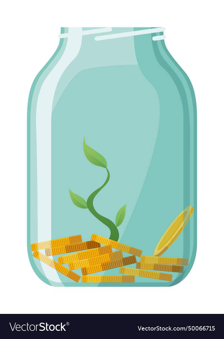 Investing bottle money icon growing