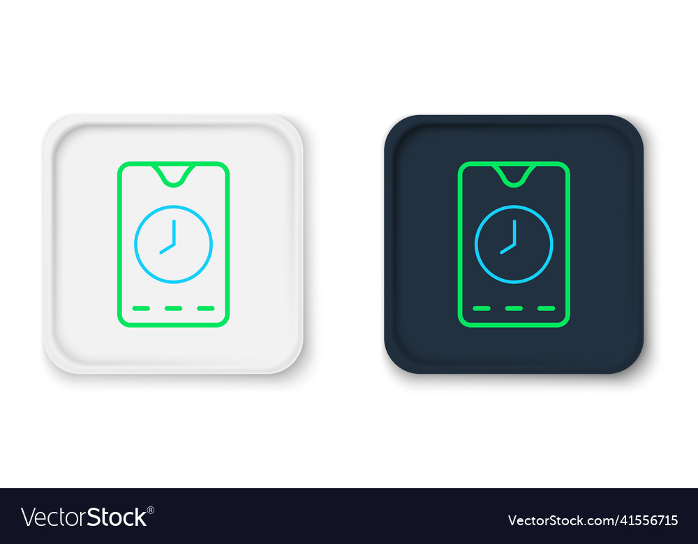 Line alarm clock app smartphone interface icon
