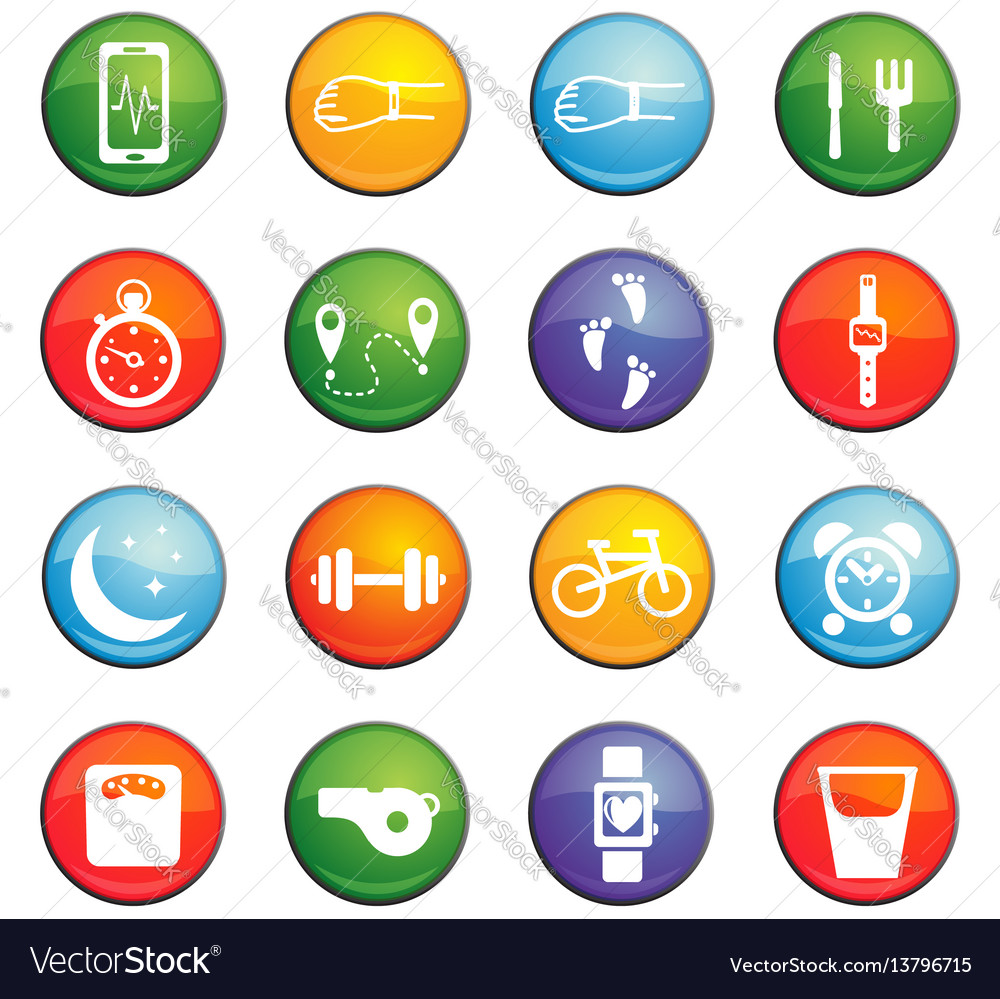 Monitoring apps icon set