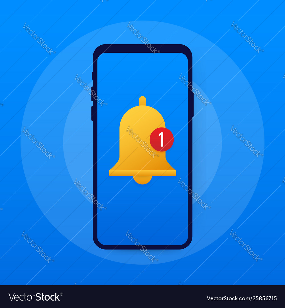 Notification bell icon for incoming inbox message