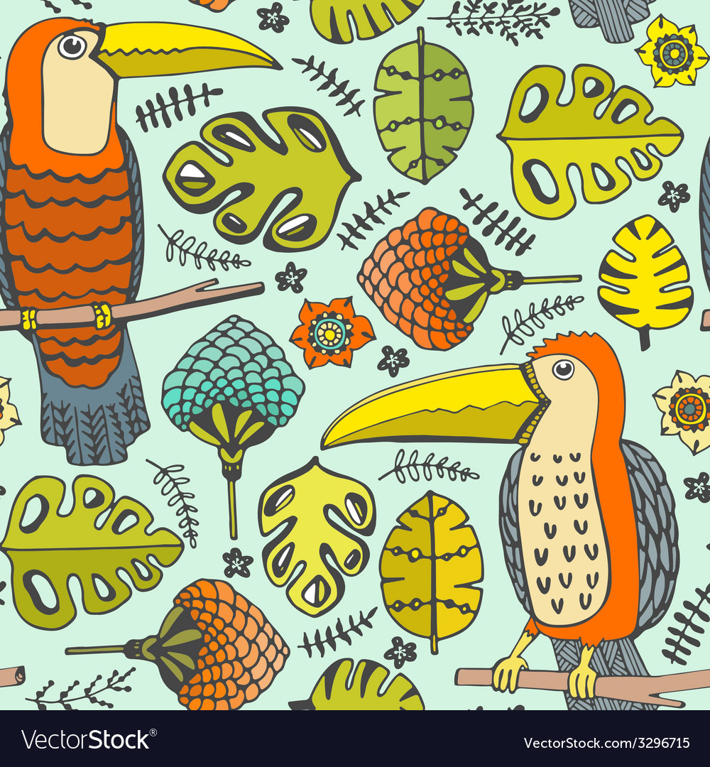 Pattern with birds Royalty Free Vector Image - VectorStock