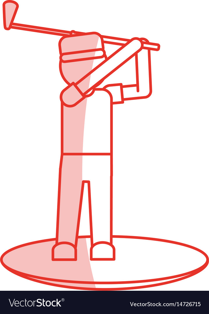 Red shading silhouette cartoon faceless full body