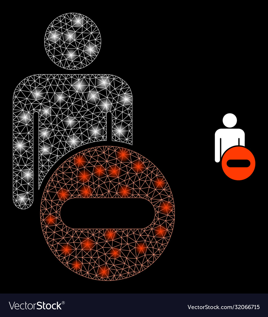 Remove man figure - bright web net with light vector image Remove man figure - bright web net with light