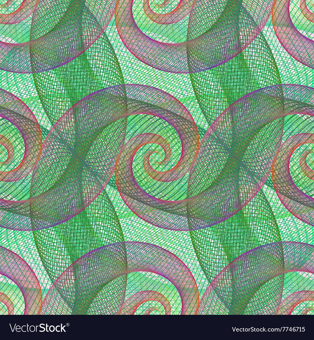 Repeating wired spiral pattern background