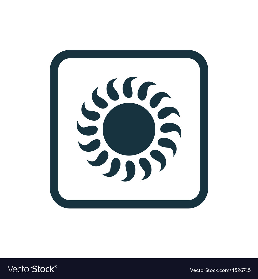 Sun icon rounded squares button