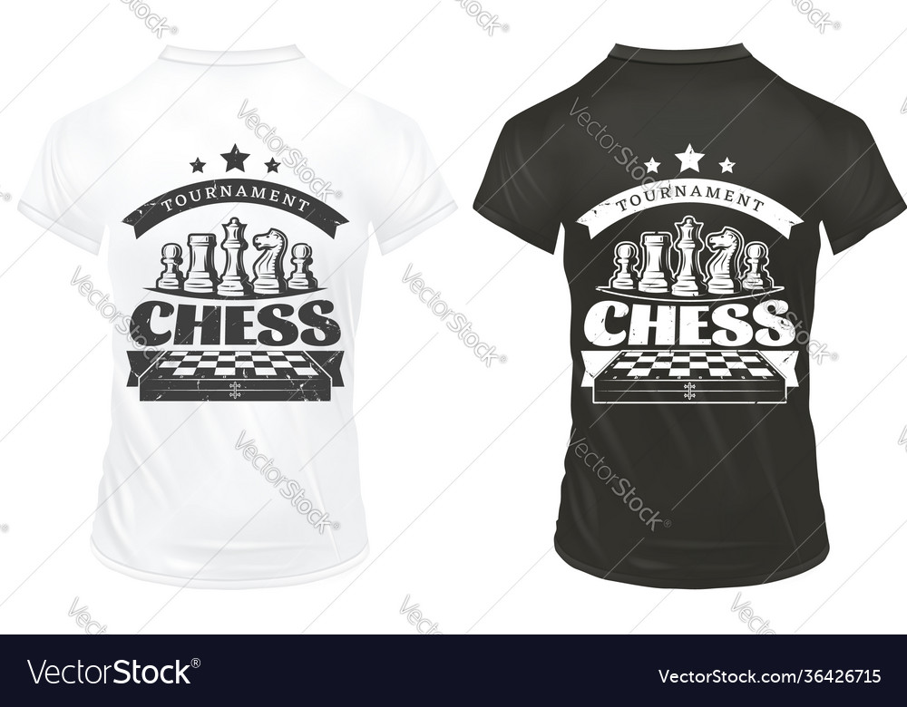 Vintage chess prints on shirts template