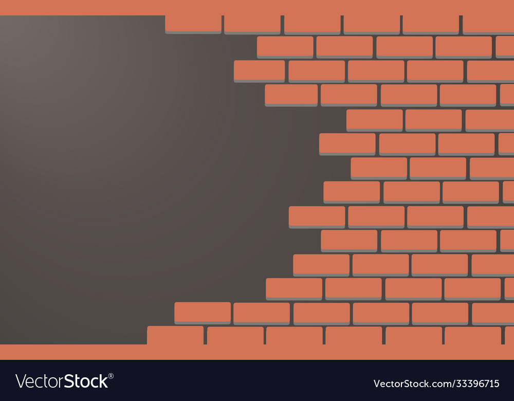 Wall bricks and space background