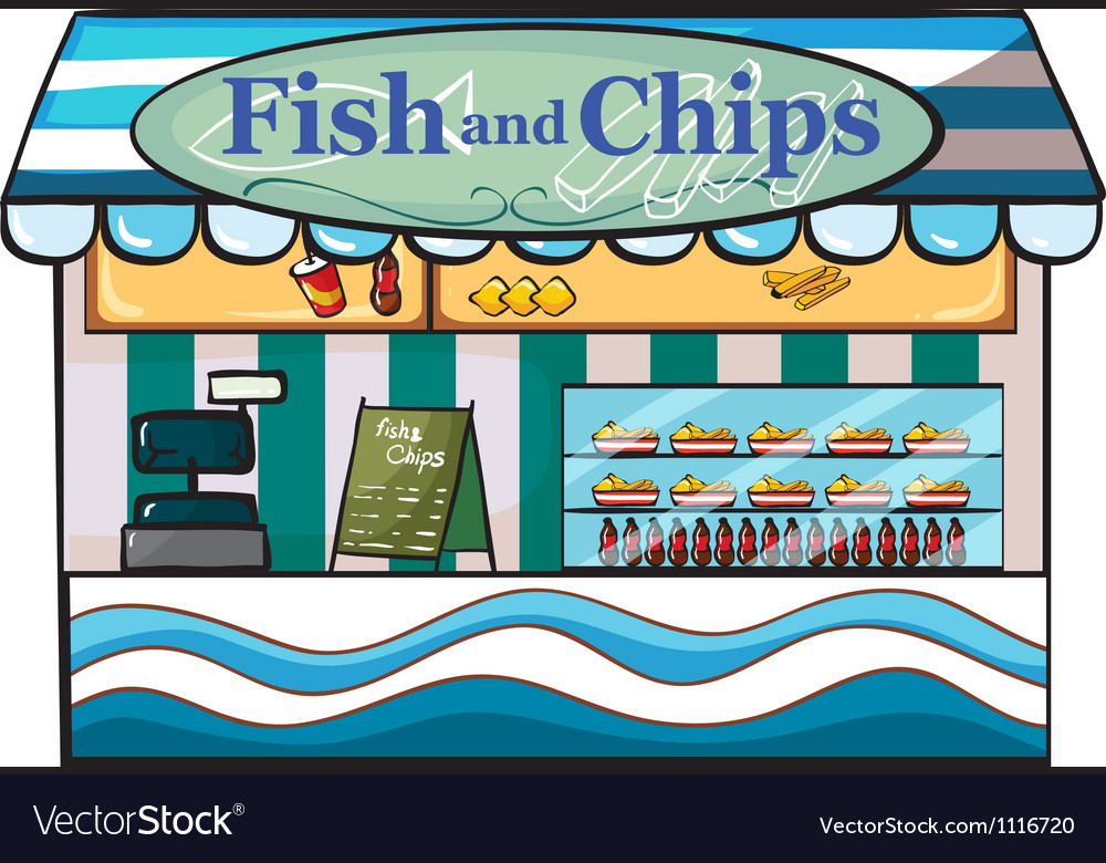 a-fish-and-chips-shop-royalty-free-vector-image