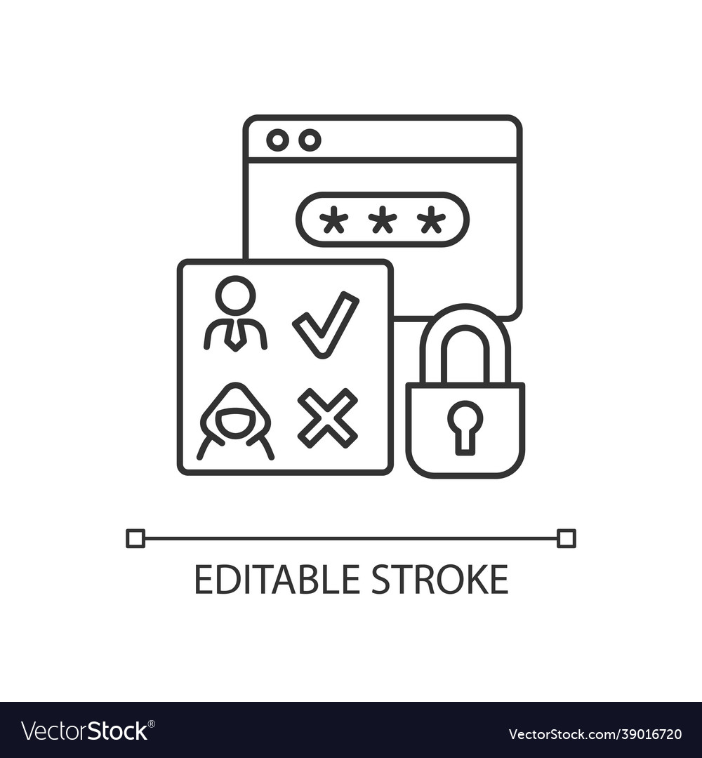 Access control linear icon vector image Access control linear icon