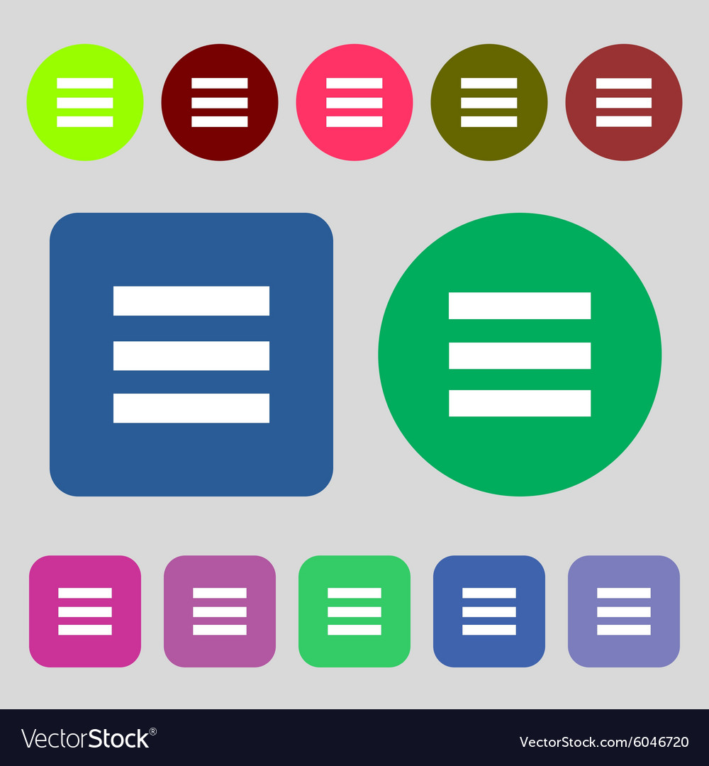 Align text to the width icon sign 12 colored