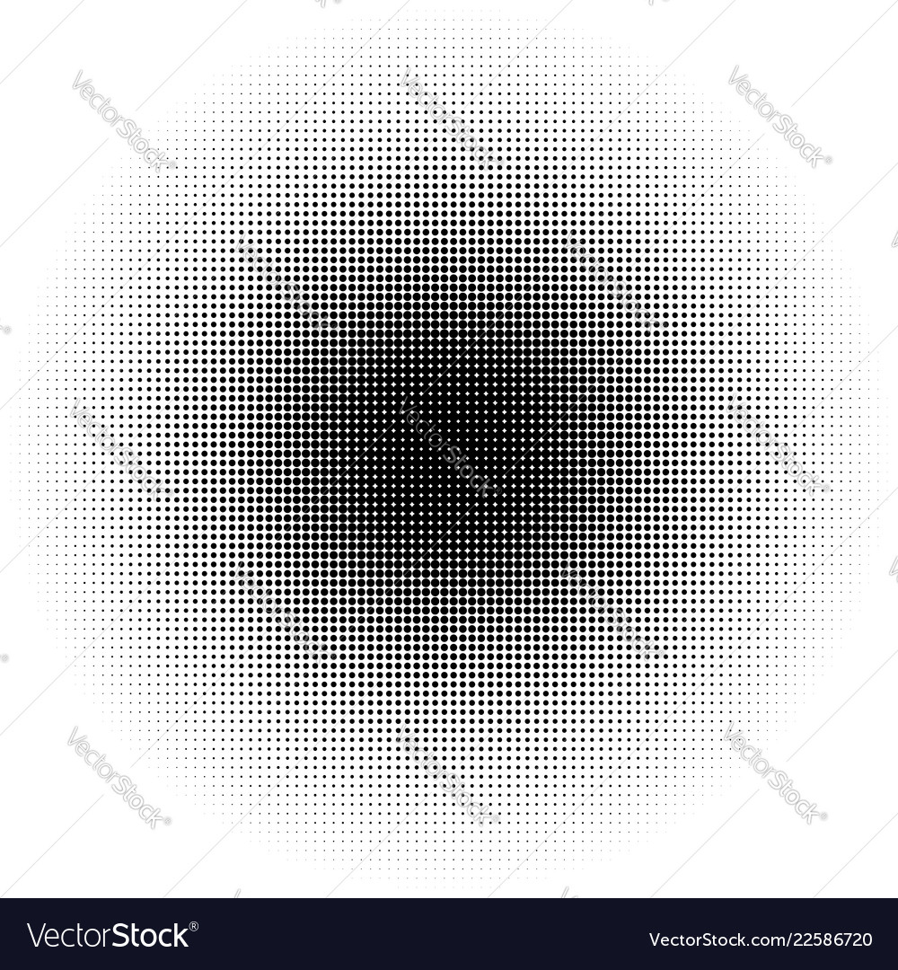 Circle halftone pattern texture monochrome vector image Circle halftone pattern texture monochrome