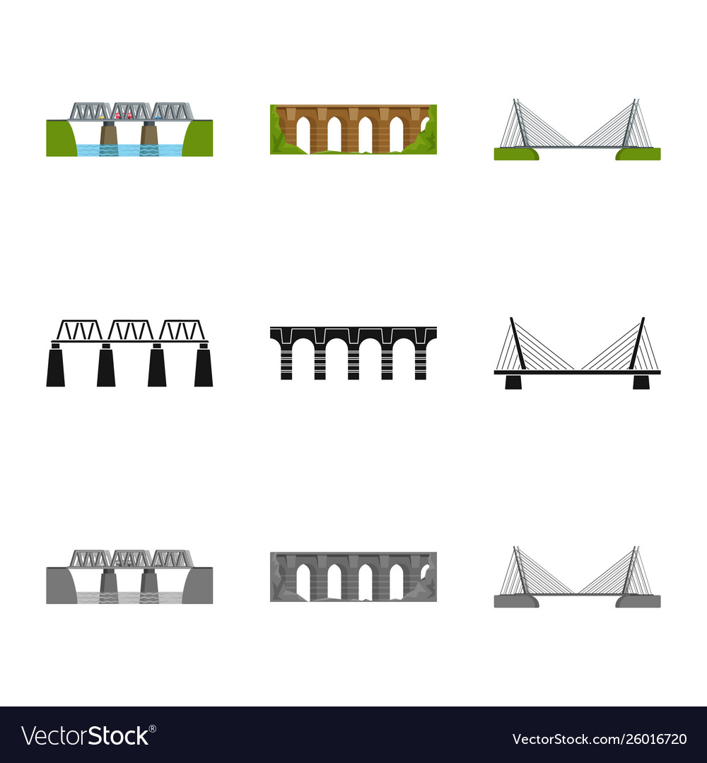 Design connection and logo set vector image Design connection and logo set