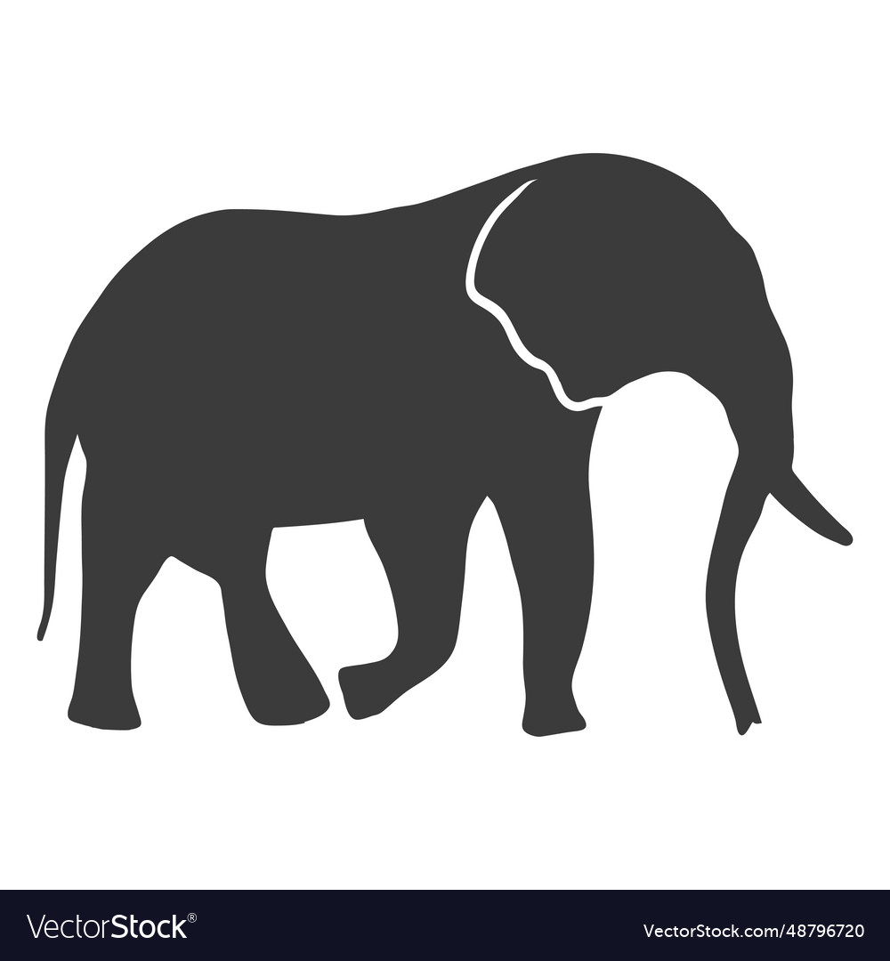 Elephant ear ivory trunk tail silhouette