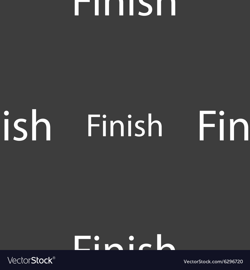 Finish sign icon power button seamless pattern