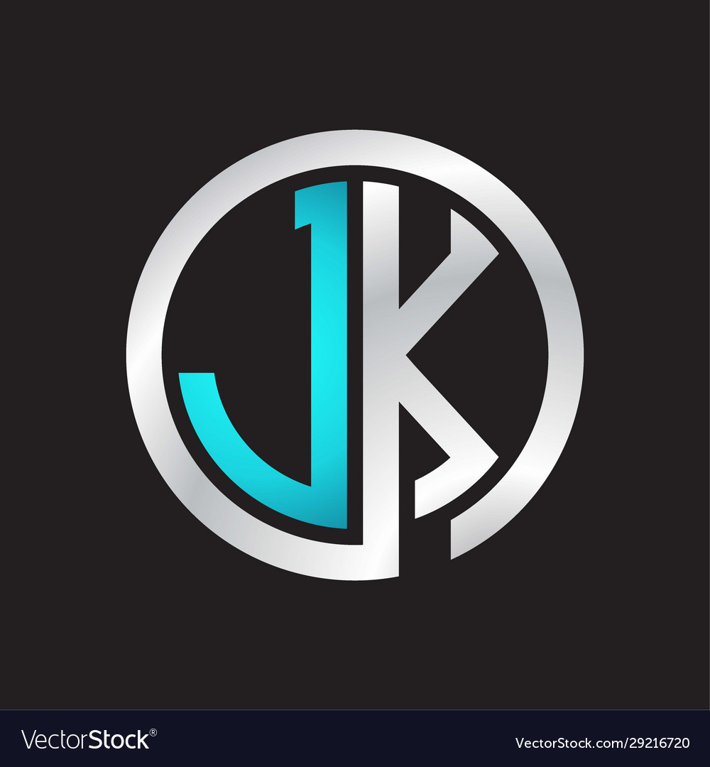 Linked Circle Monogram - JK Initial Logo