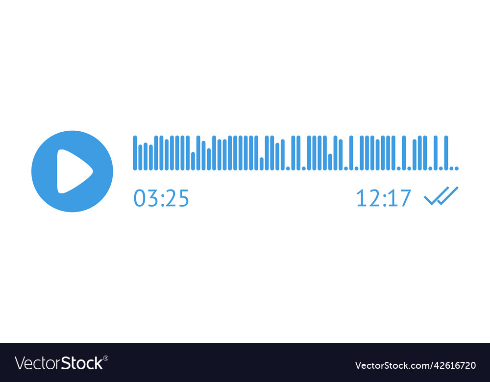 Recording of audio message template ui element