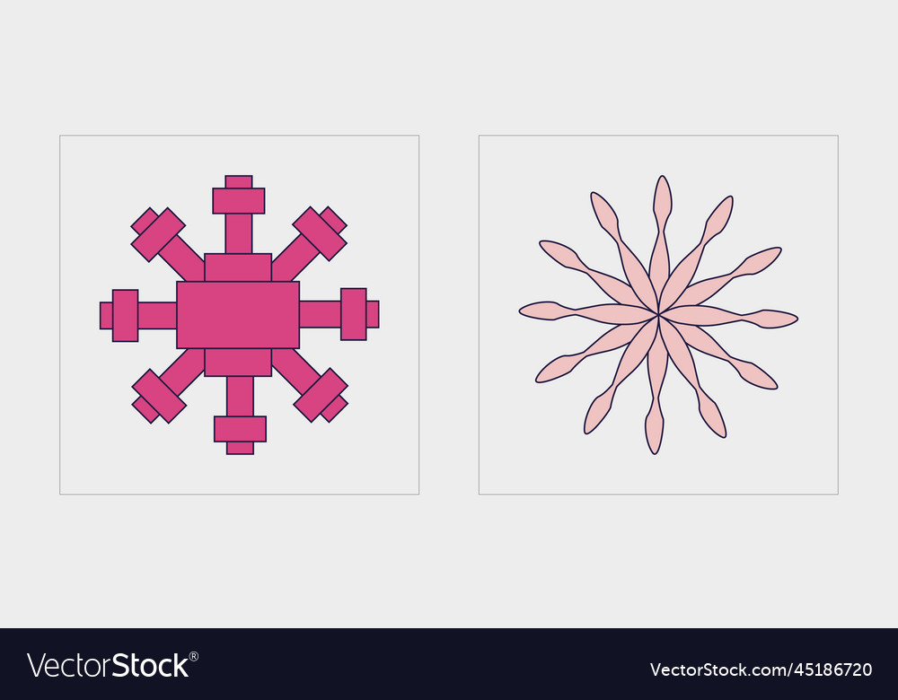 Retro futuristic elements for design vector image Retro futuristic elements for design